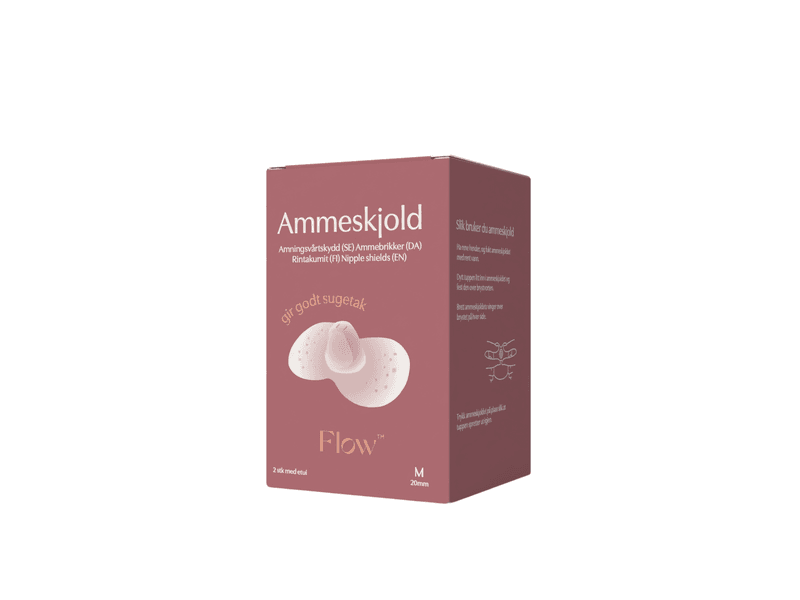 Flow ammeskjold i silikon str M - 2pk