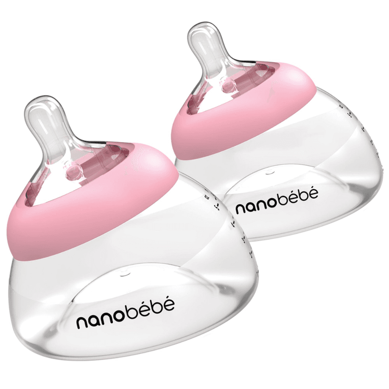 Nanobébé Brystmelkflaske - Pink 150 ml - 2pk - Gen 2