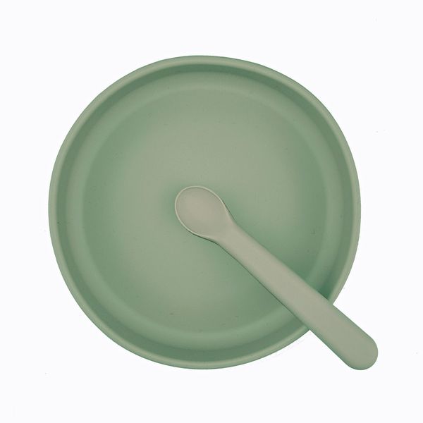 Hovedbilde Summerville Organic Tallerken og skje i silikon, ...