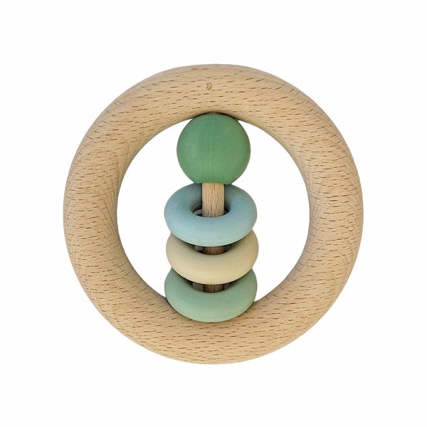 Hovedbilde Summerville Organic Wooden Ring Rattle, grønn