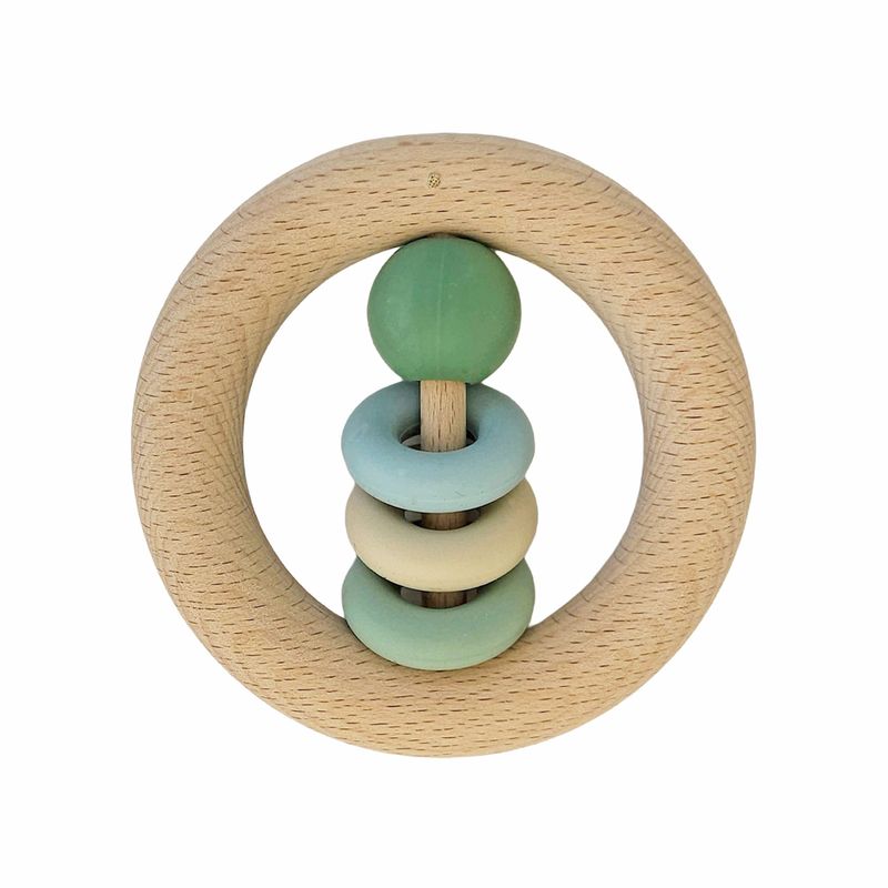 Summerville Organic Wooden Ring Rattle, grønn