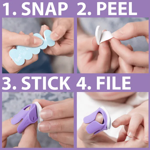 Hovedbilde BabyNails neglfil til baby, refillsett med filer
