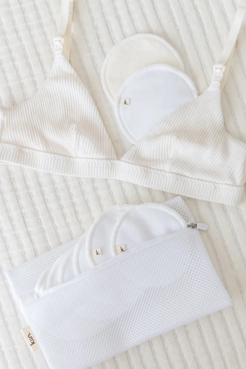 Kiin Baby Ammeinnlegg vaskbare i bambus, 8stk