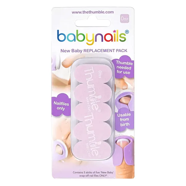 Hovedbilde BabyNails neglfil til baby, refillsett med filer