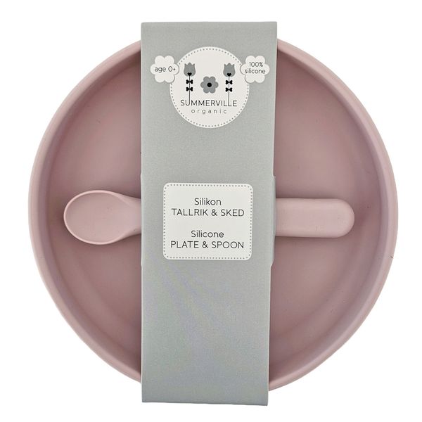 Hovedbilde Summerville Organic Tallerken og skje i silikon, ...