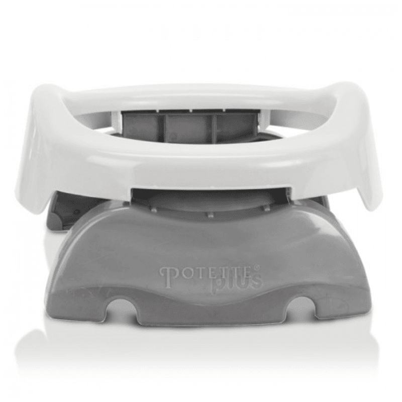 Potette Plus 2 i 1 - Sammenleggbar reisepotte og utbrettbart toalettsete for barn - 1pk