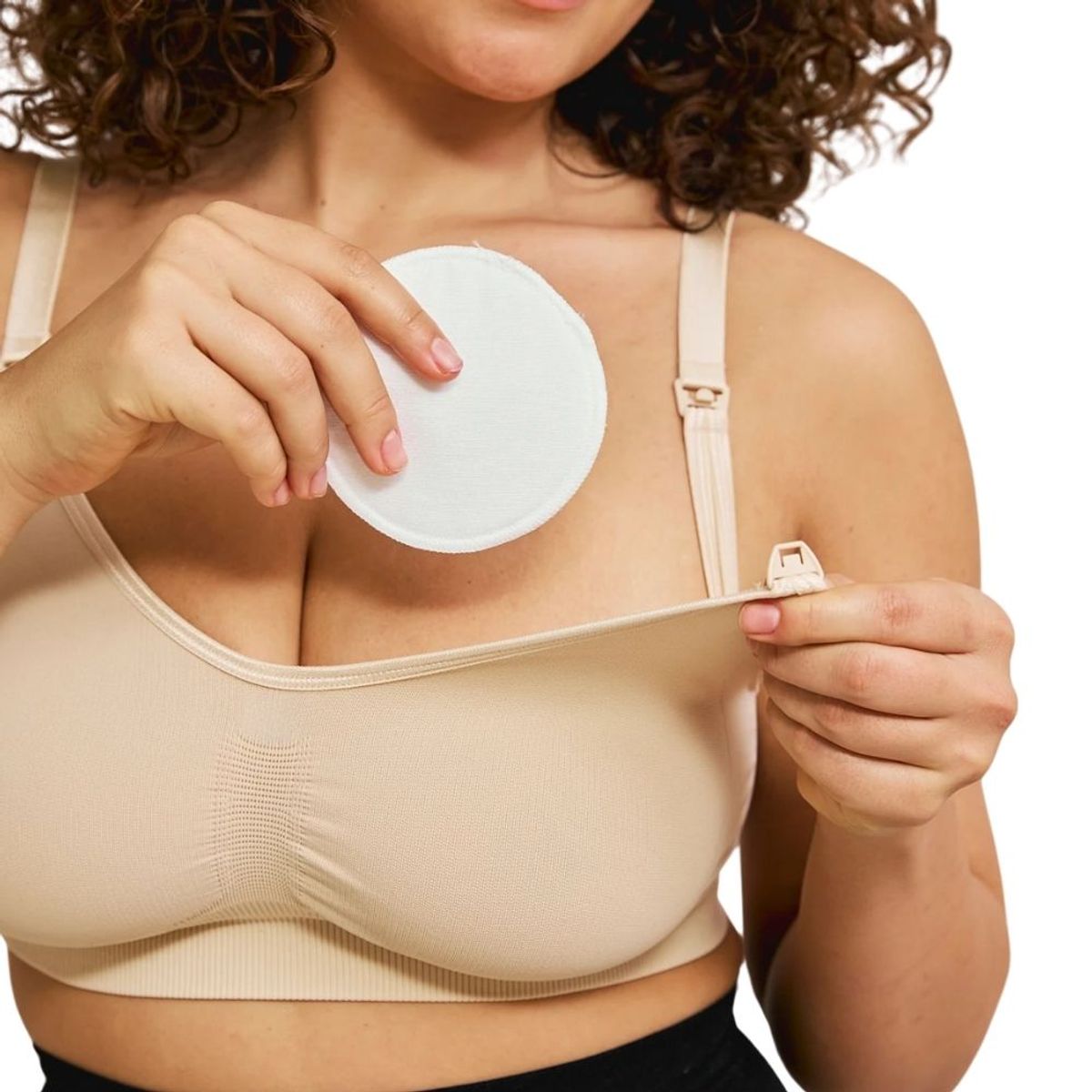 Carriwell Washable 6 x Silk Breast Pads, hvit