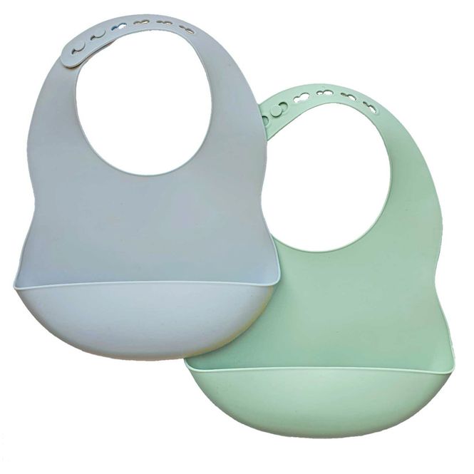 Hovedbilde Summerville Organic smekker i silikon, 2pk, grey ...