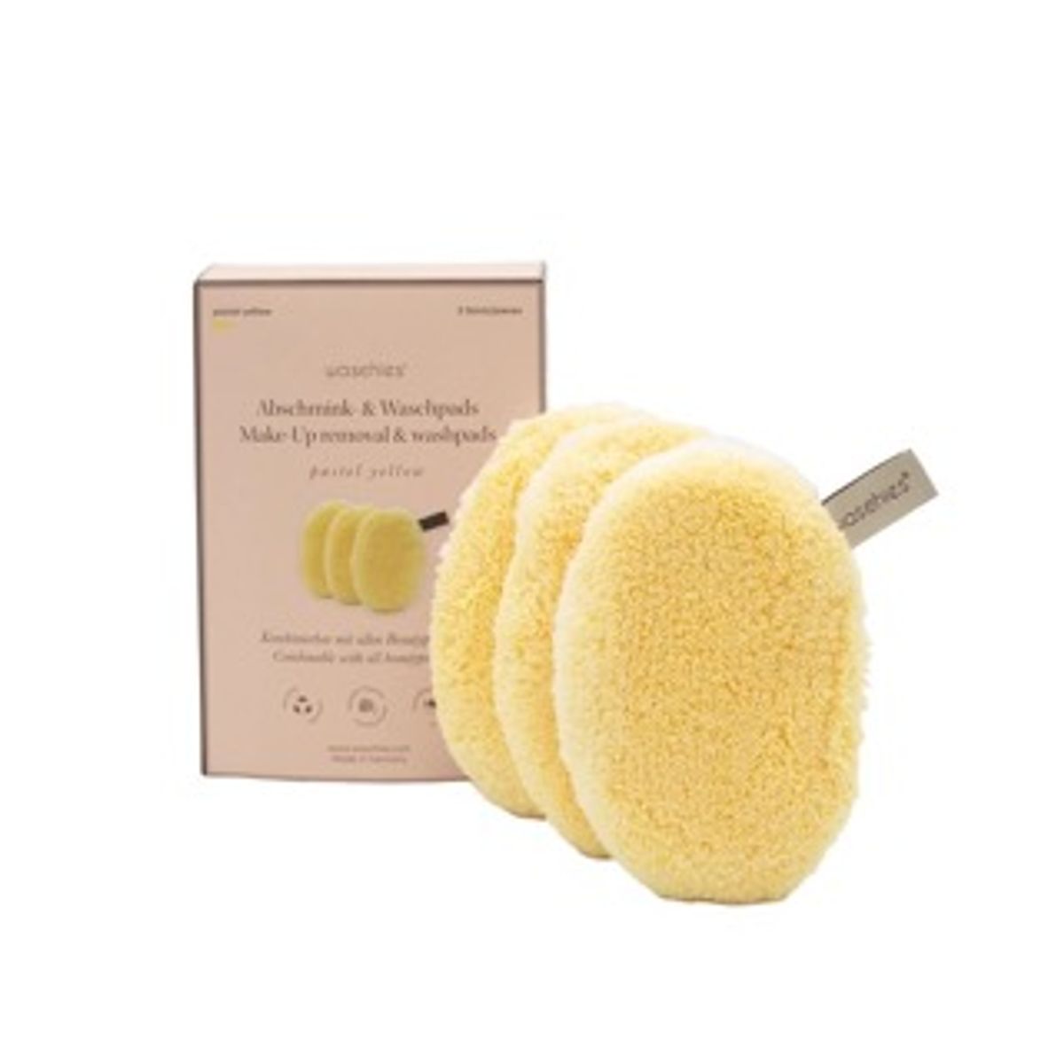 Waschies - Sminkefjerner og Rensepads - 3pk - Gul