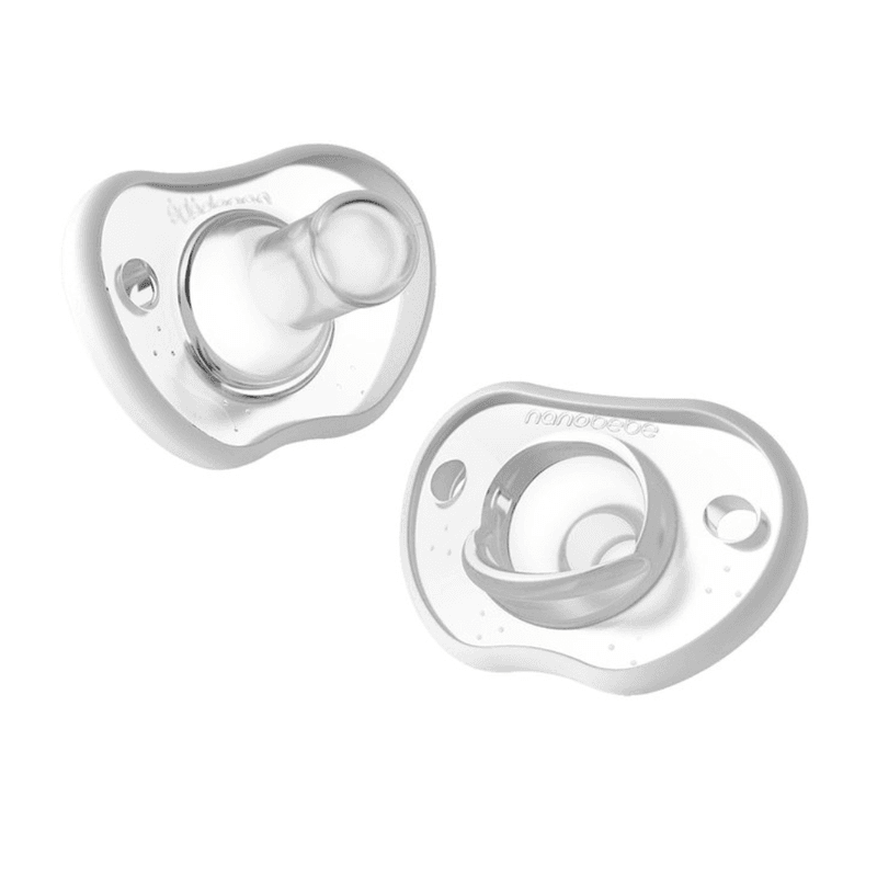 Nanobébé Flexy Pacifier narresmokk, white, 2pk