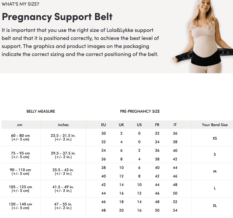 Lola og Lykke Core relief pregnancy support belt